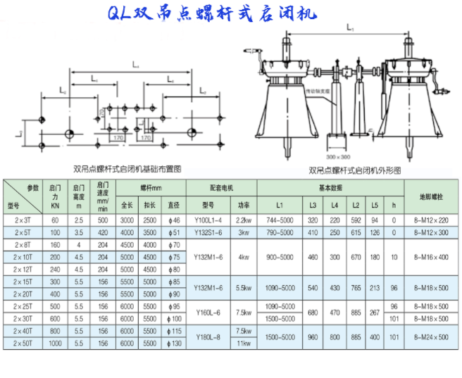 QL雙吊點(diǎn)螺桿式啟閉機(jī)